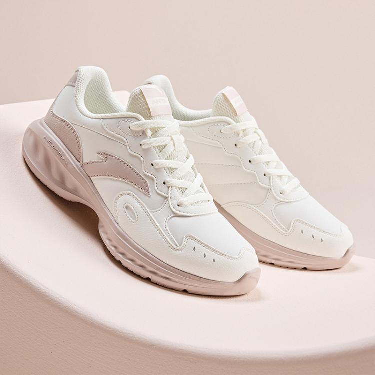 安踏 【星云】跑鞋女春季革面女鞋防泼水轻便通勤慢跑软底缓震学生女鞋