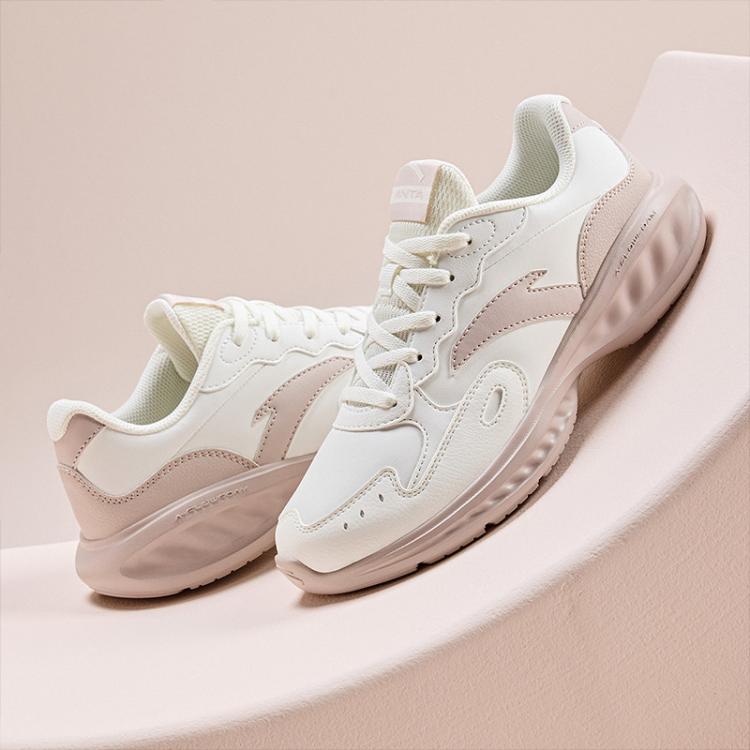 安踏 【星云】跑鞋女春季革面女鞋防泼水轻便通勤慢跑软底缓震学生女鞋