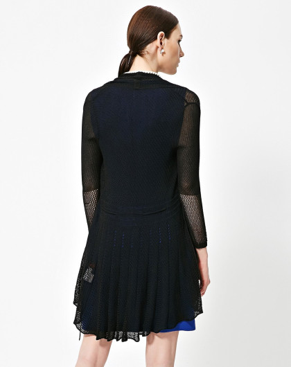 长袖大氅针织开衫黑色