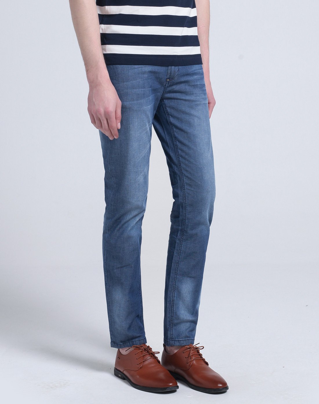 男款春夏低腰修身牛仔裤