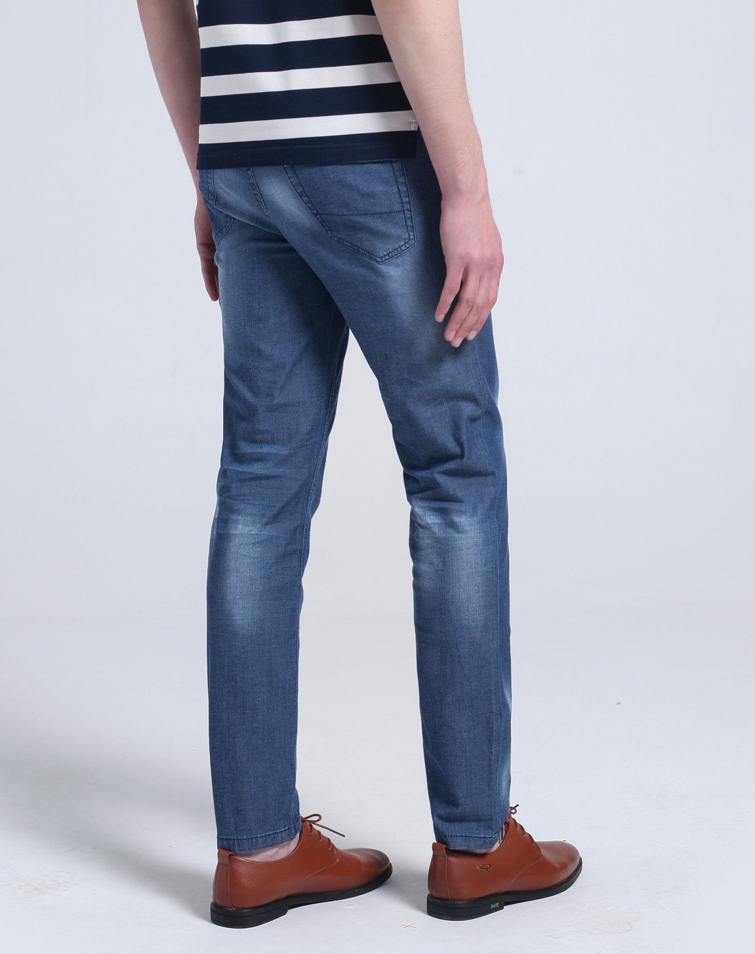 男款春夏低腰修身牛仔裤