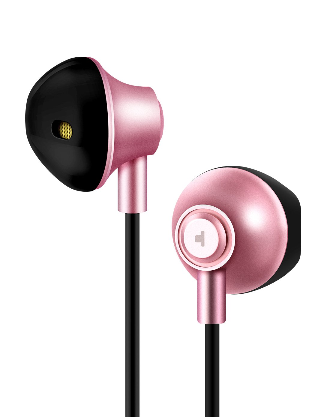 玫瑰金经典高清线控耳机 升级版