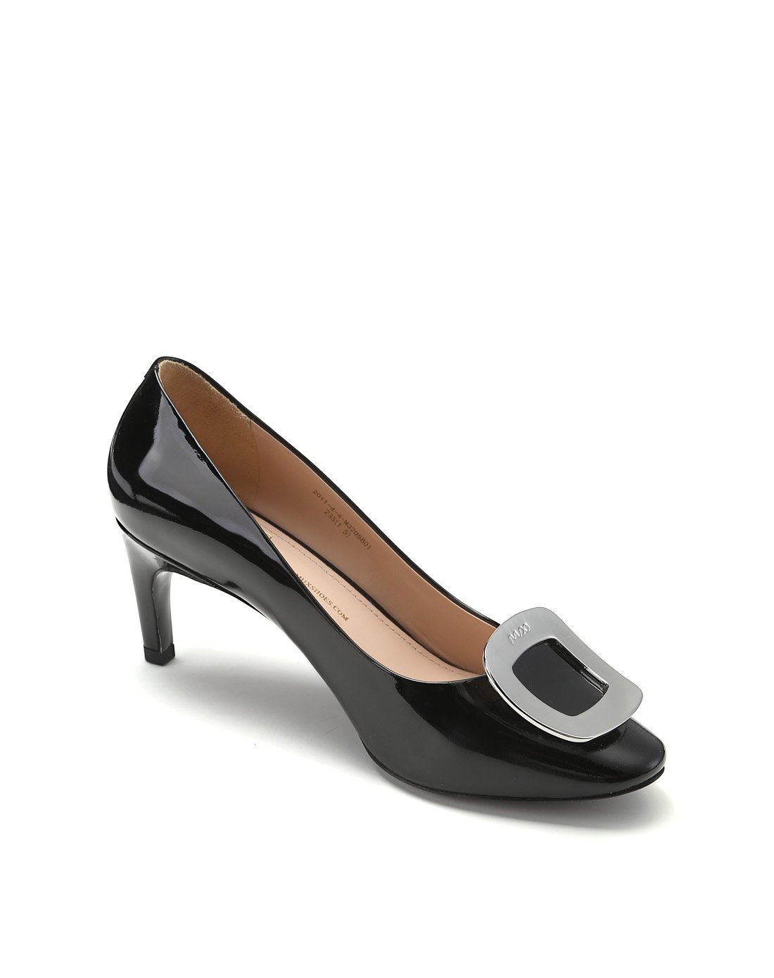 迈思mux商务春秋方圆头中跟女单鞋