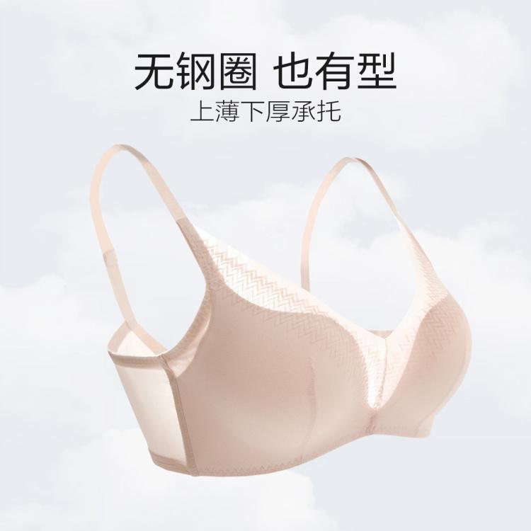 安莉芳 【升级 舒挺杯双专利】网纱无钢圈可机洗聚拢侧收文胸