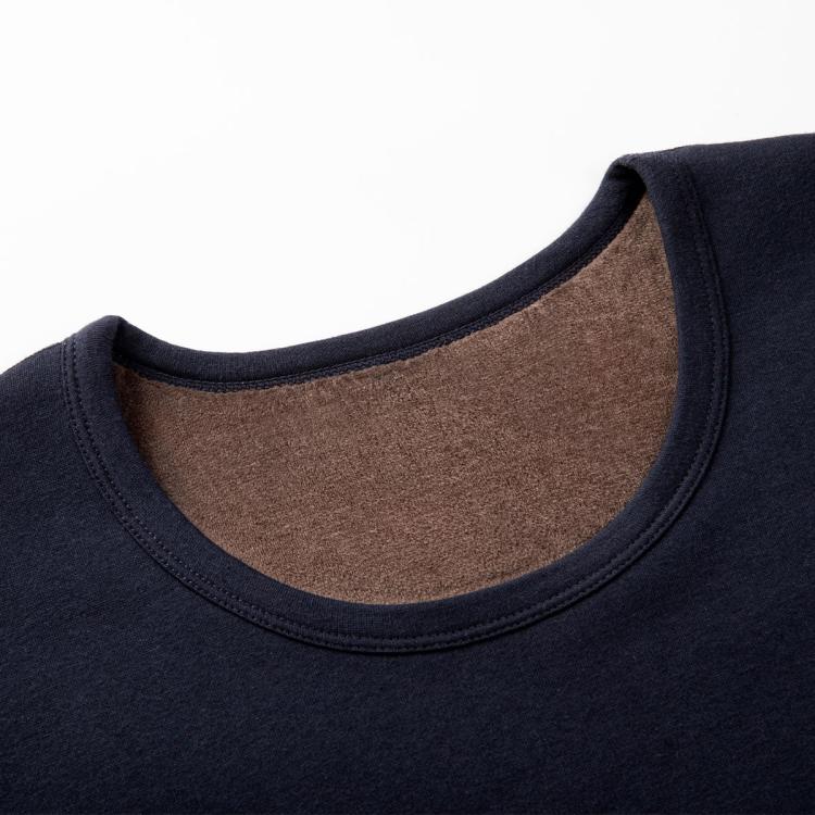 柒牌 【加绒加厚】保暖内衣男士套装防寒秋衣秋裤打底衫圆领保暖衣