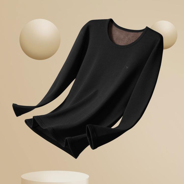 柒牌 【加绒加厚】保暖内衣男士套装防寒秋衣秋裤打底衫圆领保暖衣