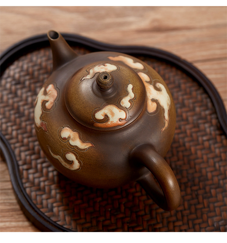 中国台湾陶艺名家张自立200cc祥云手工壶茶壶泡茶壶养生壶