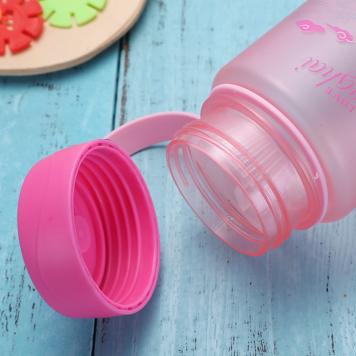 迪士尼 热转印400ml便携水杯 塑料杯儿童水杯