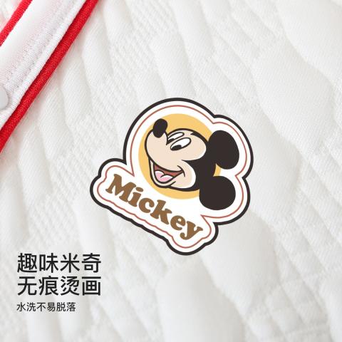 迪士尼 【早春薄棉保暖】婴儿连体衣春秋新生儿长袖爬服米奇卡通宝宝哈衣 图片 8