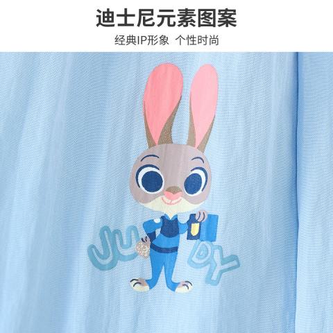 迪士尼 【轻薄阔腿】儿童裤子女童夏季直筒裤朱迪兔中大童休闲裤 图片 4