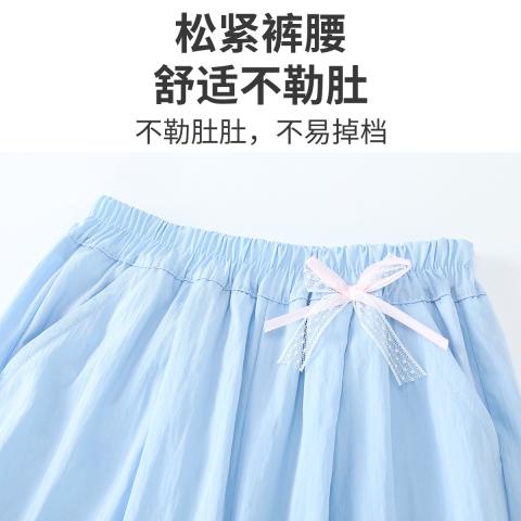 迪士尼 【轻薄阔腿】儿童裤子女童夏季直筒裤朱迪兔中大童休闲裤 图片 3