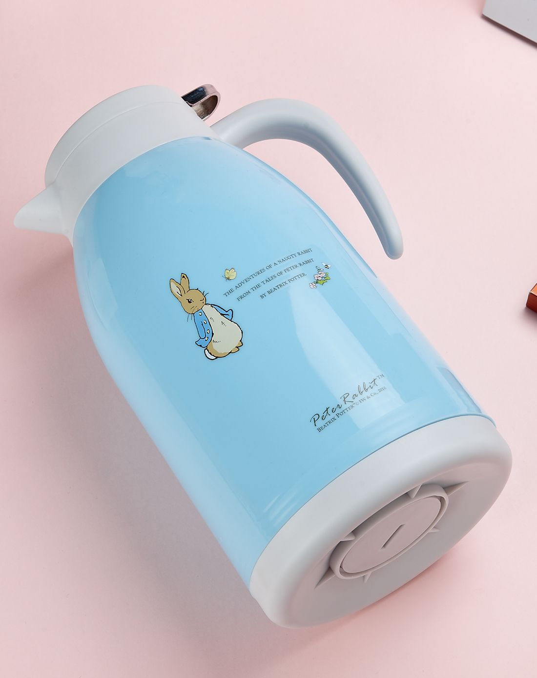 比得兔真空玻璃保温水壶天空蓝