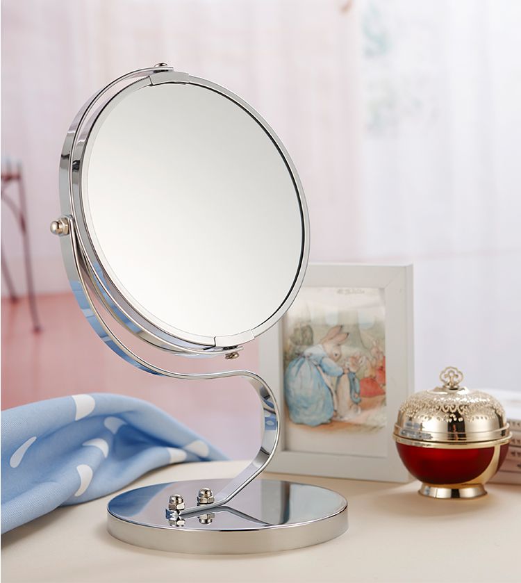 比得兔台式金属双面梳妆镜
