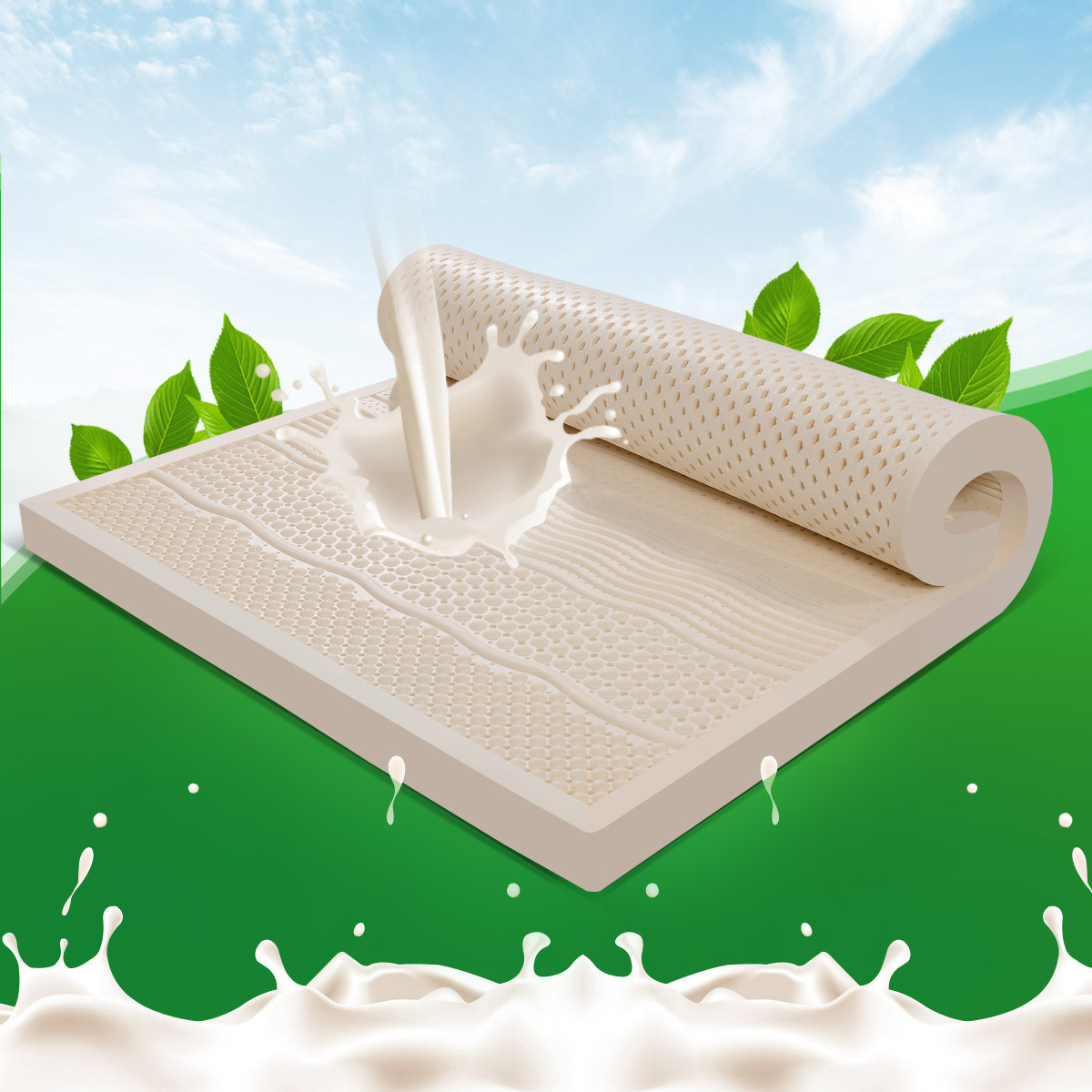 【收货送乳胶枕一个】爆款 泰国进口天然乳胶床垫7.