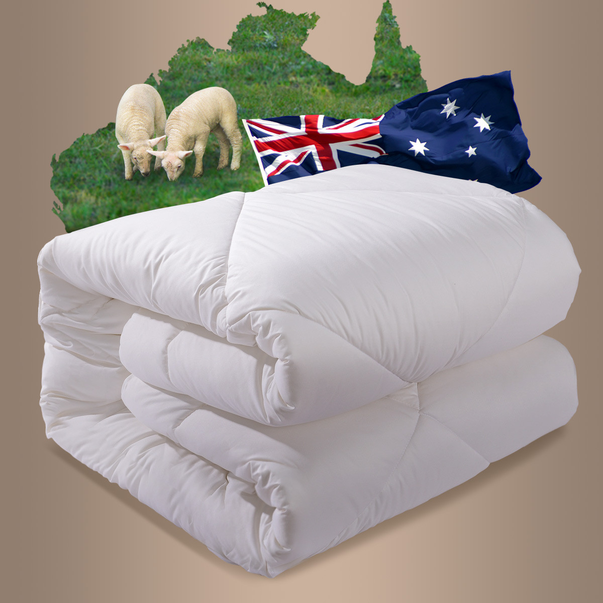 澳洲进口羊毛被子冬被羊毛被芯冬被保暖加厚被磨毛冬厚被