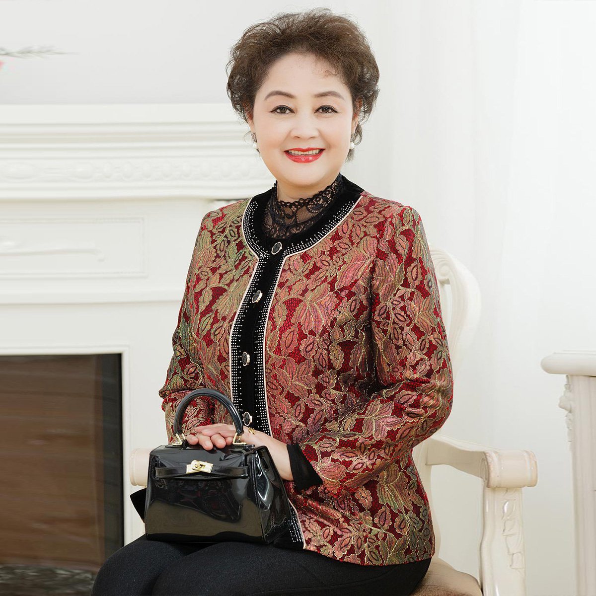 麦子熟了 中老年女装妈妈装40-50岁女式外套大码女装外套上衣