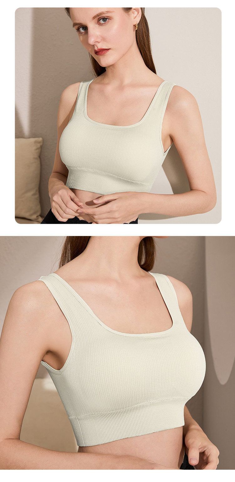 性感美背内衣女舒适百搭吊带背心收副乳无钢圈聚拢防走光运动文胸