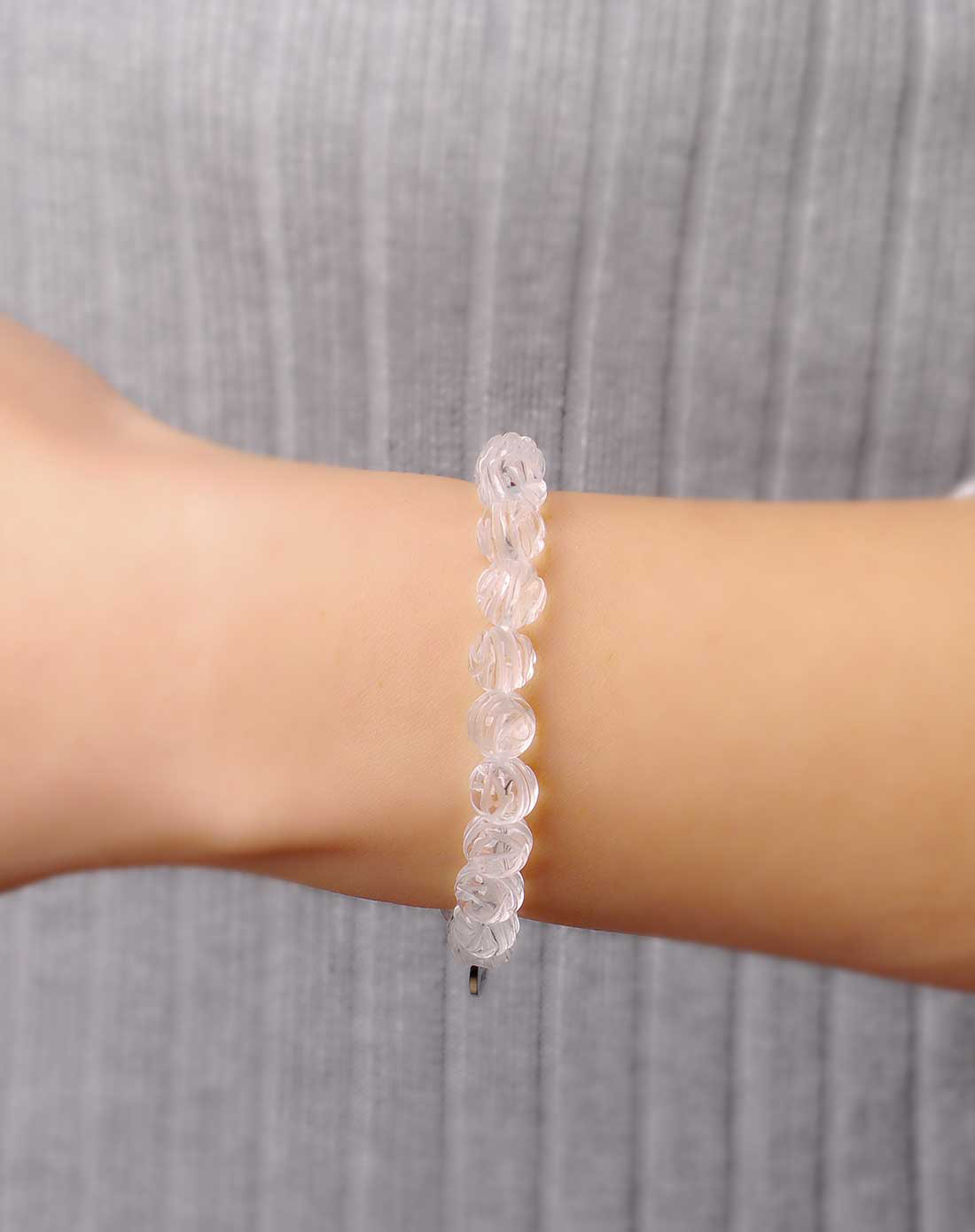 天然白水晶手链白色