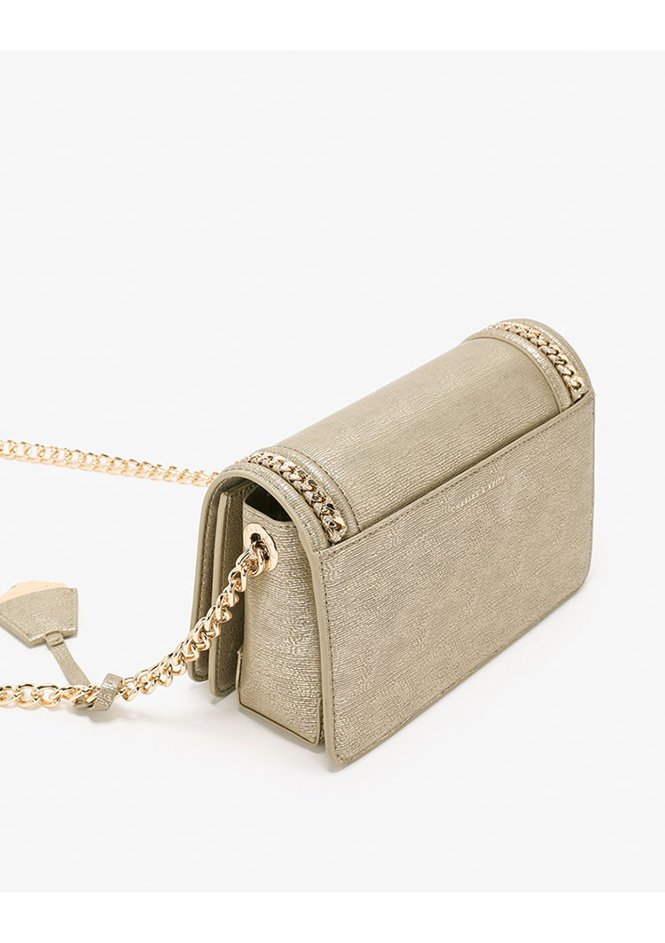 charles&keith 小ck名媛风金属链条包单肩包