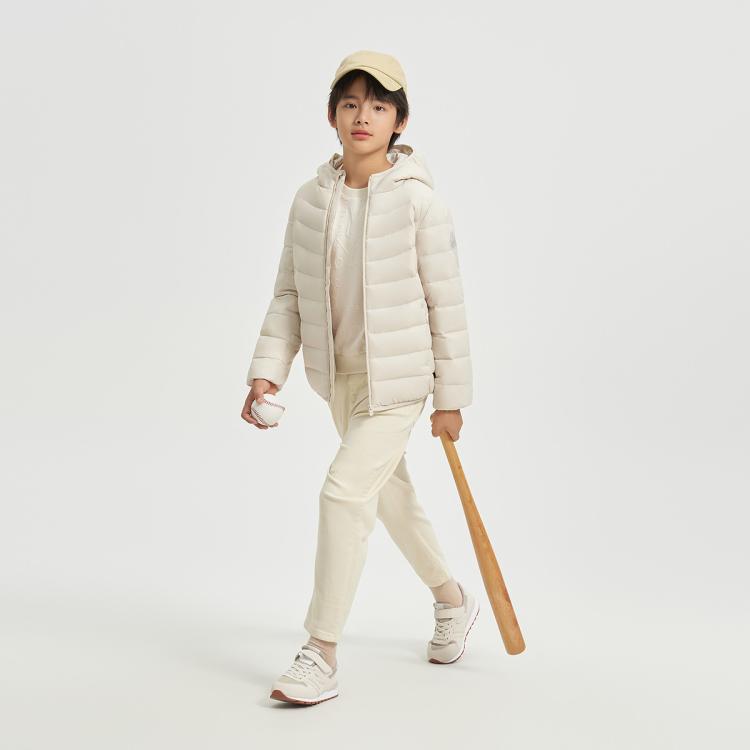 波司登 疯狂动物城合作轻薄羽男女童舒适亲肤连帽轻暖儿童羽绒服圣诞红色