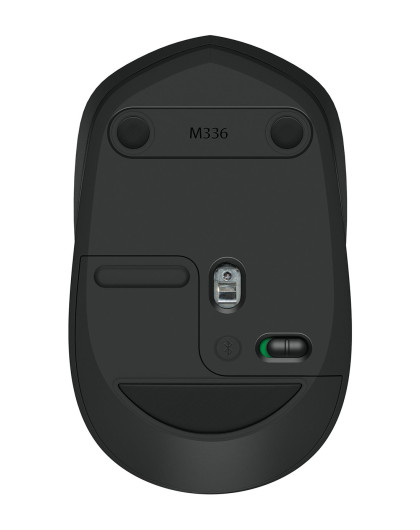 罗技m336黑色蓝牙鼠标商务办公电脑笔记本鼠标省电无线鼠标