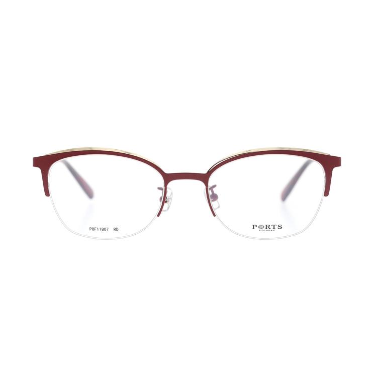 Ports 1961 Ports 宝姿ports女款日常半框个性休闲金属眼镜架pof11807 In Red