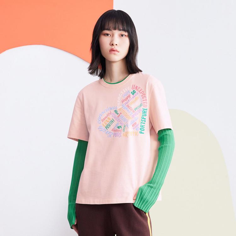 Ports 1961 Ports  Pure宝姿女装美好爱心印花t恤 In Pink