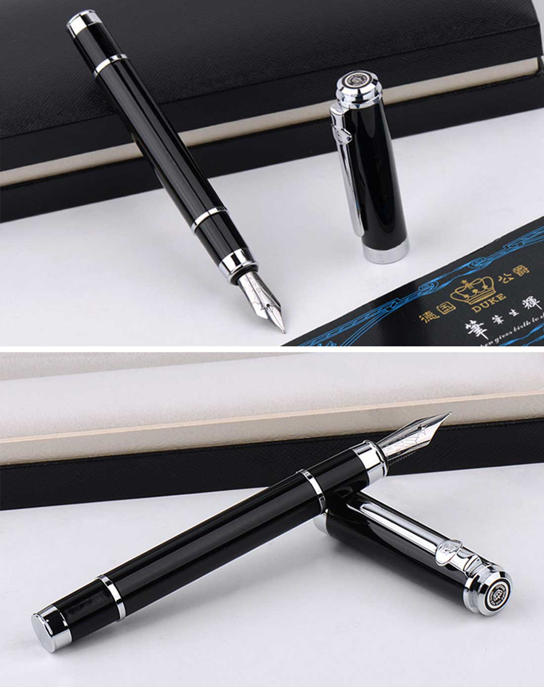 公爵duke 碳纤梅塞尔系列黑色铱金钢笔