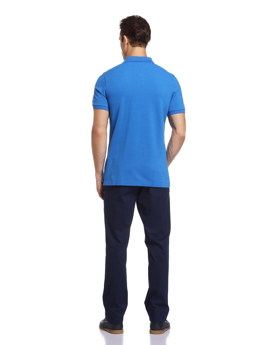 梵思诺version男装特卖旗舰店蓝色休闲百搭短袖polo衫tasp-t4a40355v