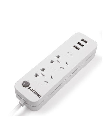 飞利浦sps1212q白色1.6米快充接线板插座