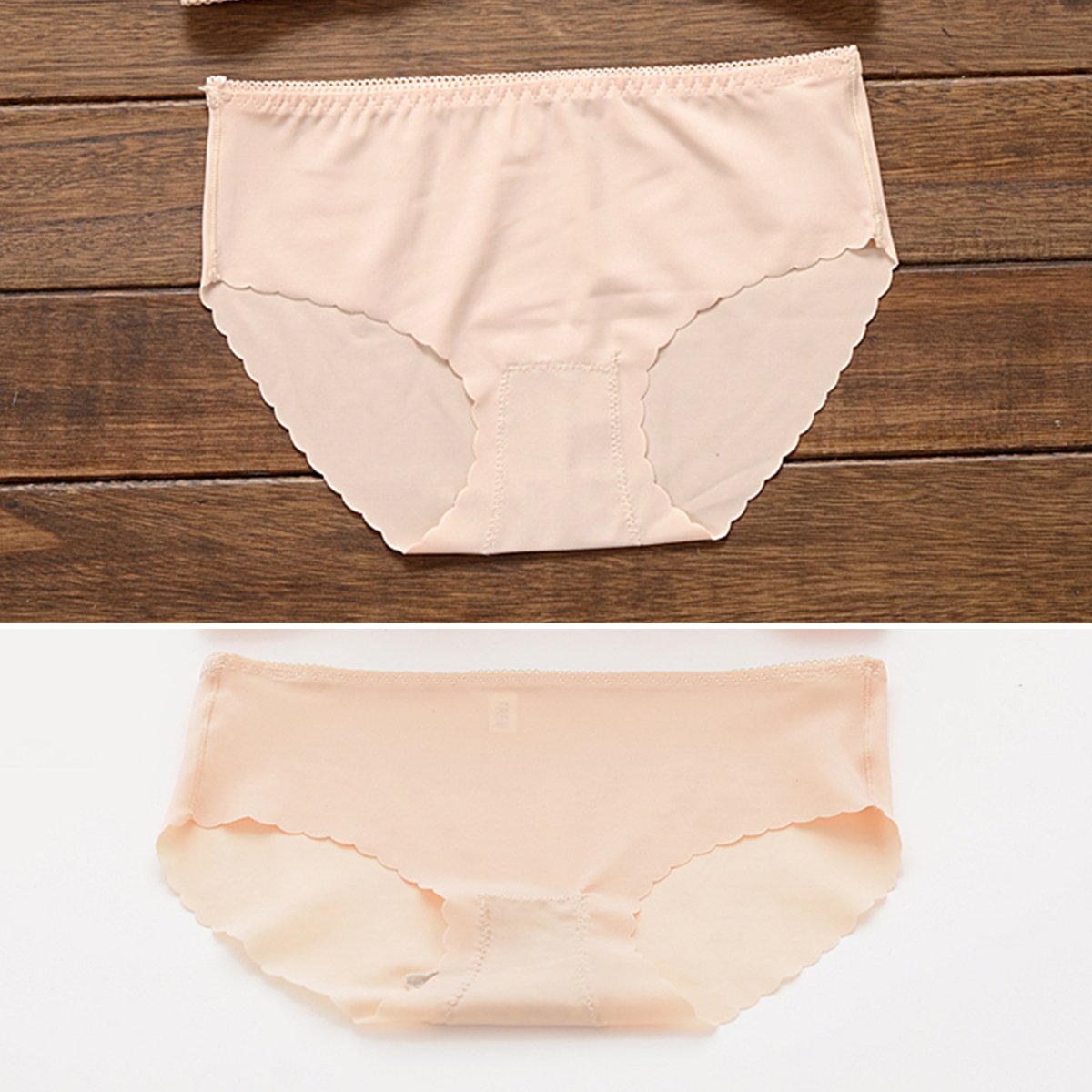 1条装纯色简约一片无痕冰丝女三角裤中腰透气短裤头女士内裤女