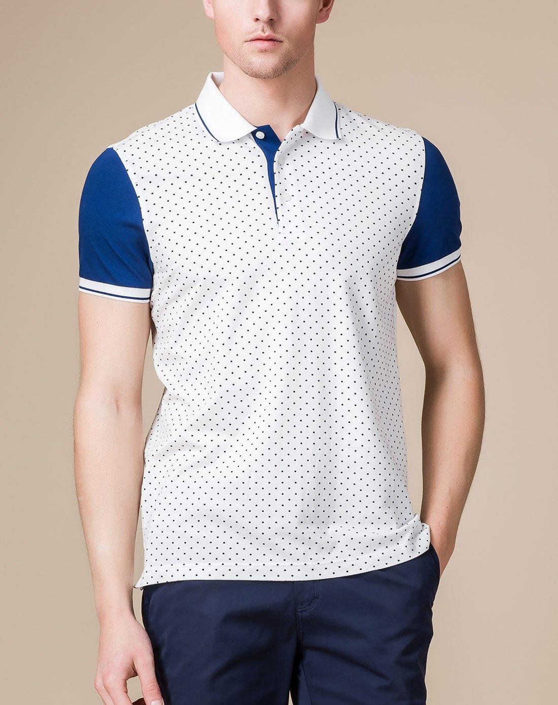 时尚撞色棉质短袖t恤