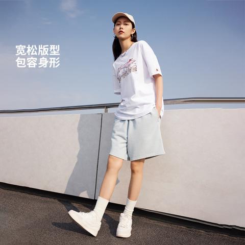 李宁 【纯棉透气】李宁女轻薄清爽T恤款夏季运动短T显瘦有型时尚短t 图片 4