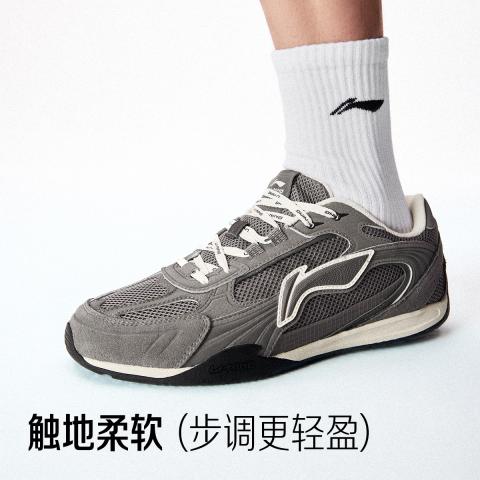 李宁 休闲鞋男鞋菲林系列老爹男士鞋子薄底复古时髦网面低帮运动鞋 图片 2