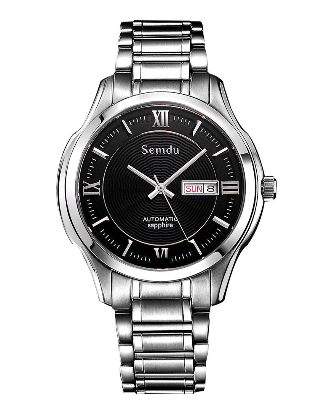 绅度手表商务系列时尚黑色男士腕表全自动机械男表