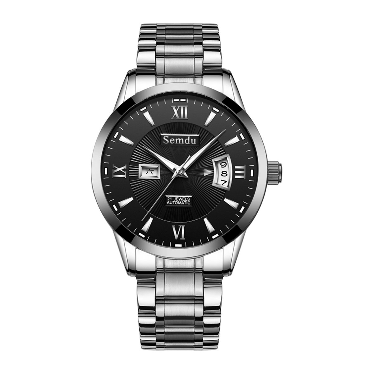 绅度男士手表商务时尚钢带防水男士自动机械表