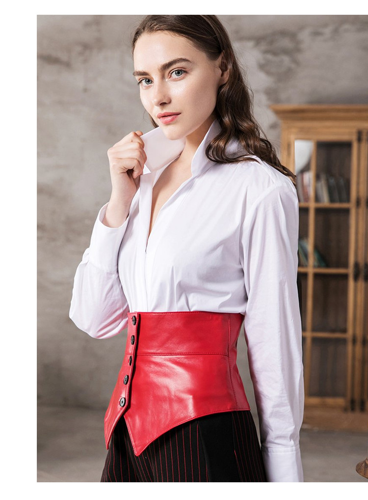 女款绵羊皮新潮皮腰封