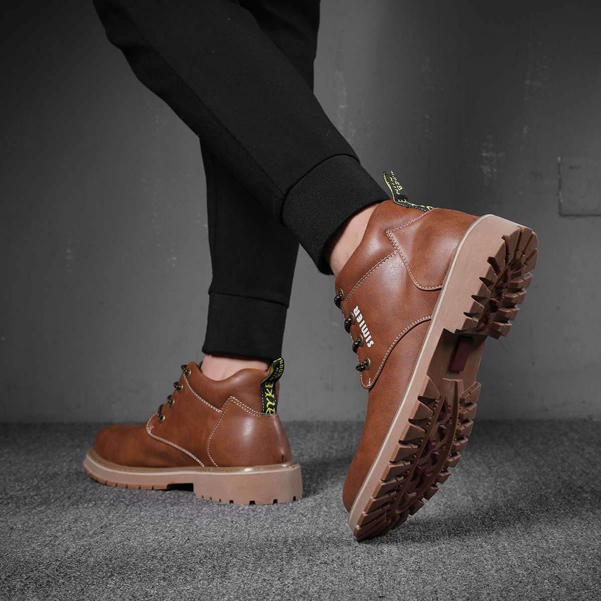 工装短靴男靴马丁靴靴子鞋男款马丁靴男鞋中帮马丁靴男男士马丁靴马丁