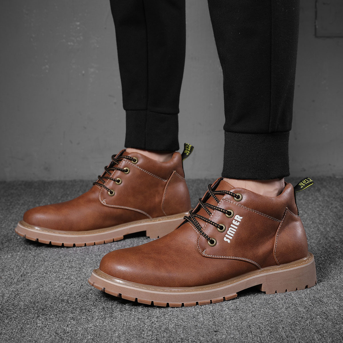 工装短靴男靴马丁靴靴子鞋男款马丁靴男鞋中帮马丁靴男男士马丁靴马丁