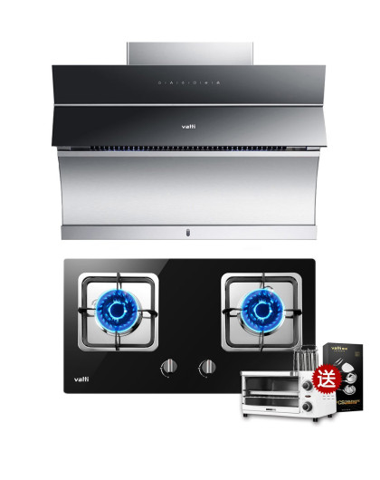 华帝vatti新品触控极客18立方大风量侧吸自动洗抽油烟机燃气灶套餐 i
