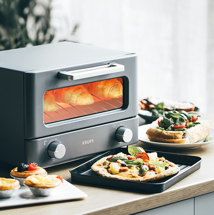 德国krups家用烘焙12l多功能迷你小烤箱全自动台式电烤箱