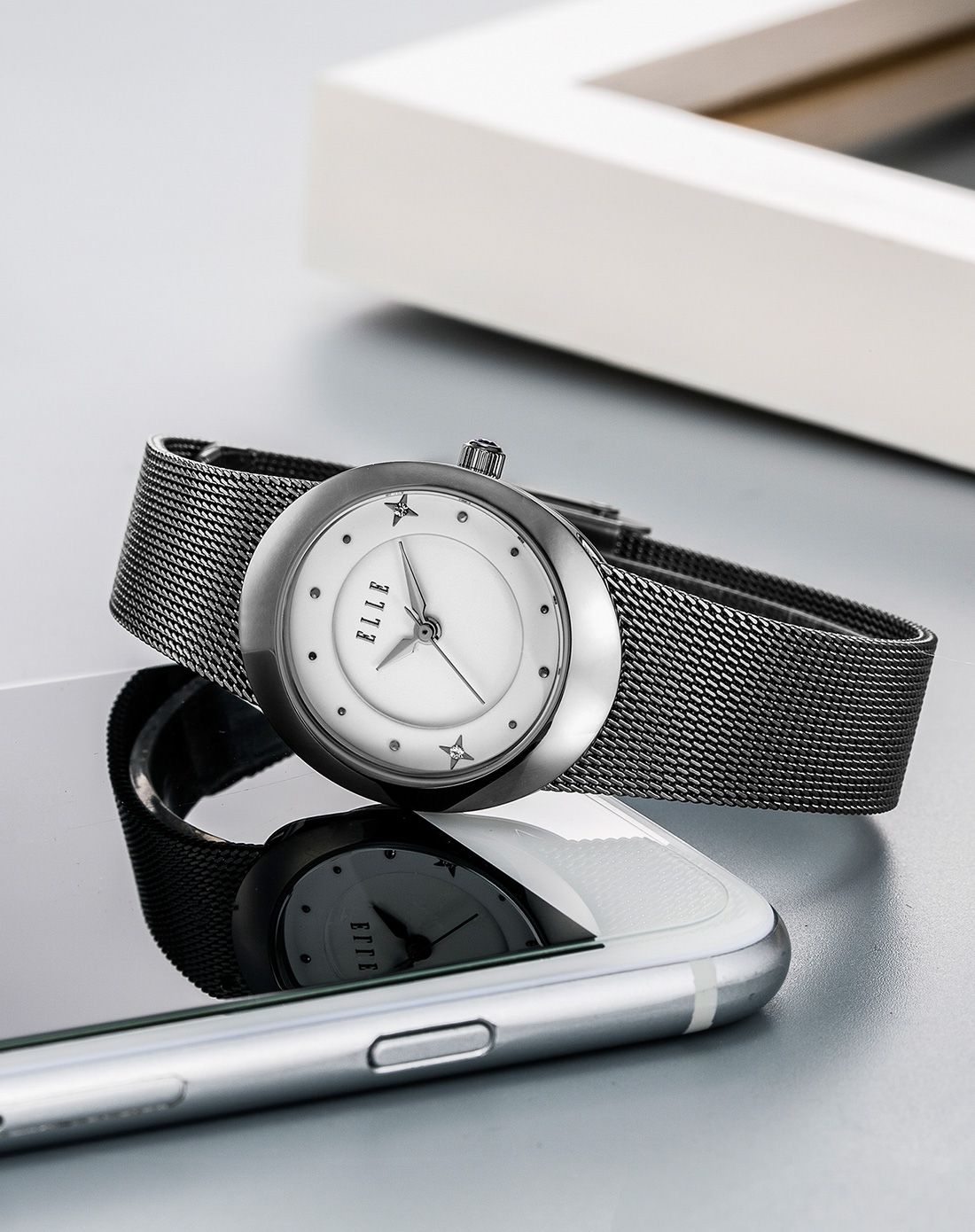 法国优雅elle手表专场 elle 时尚潮流钢织带简约女表 商品编码:el