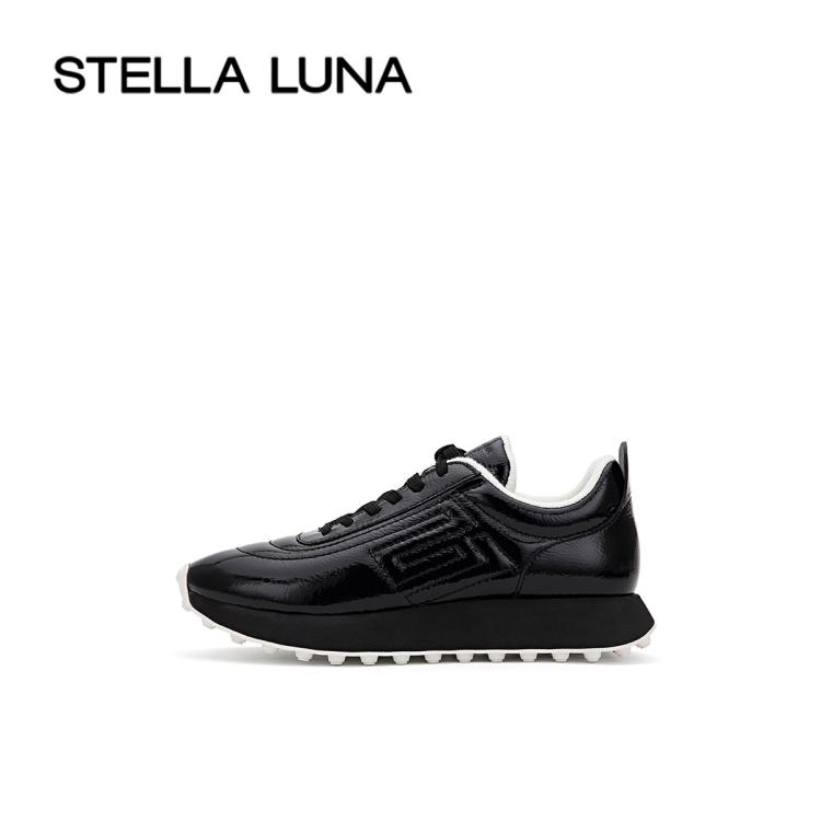 Stella Luna 女鞋2022年秋季新款运动鞋潮流复古小白鞋休闲运动鞋 In Black