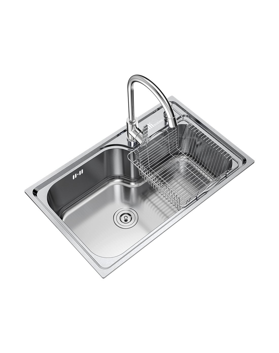 【洗菜水槽】华帝304不锈钢72寸厨房洗菜盆单槽套装