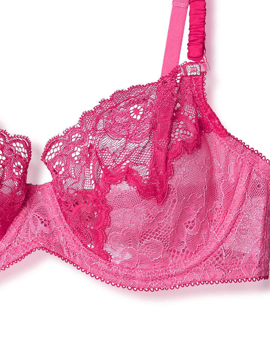 夏娃的诱惑evestemptation内衣清仓移动端专场粉红色蕾丝3/4杯上托薄