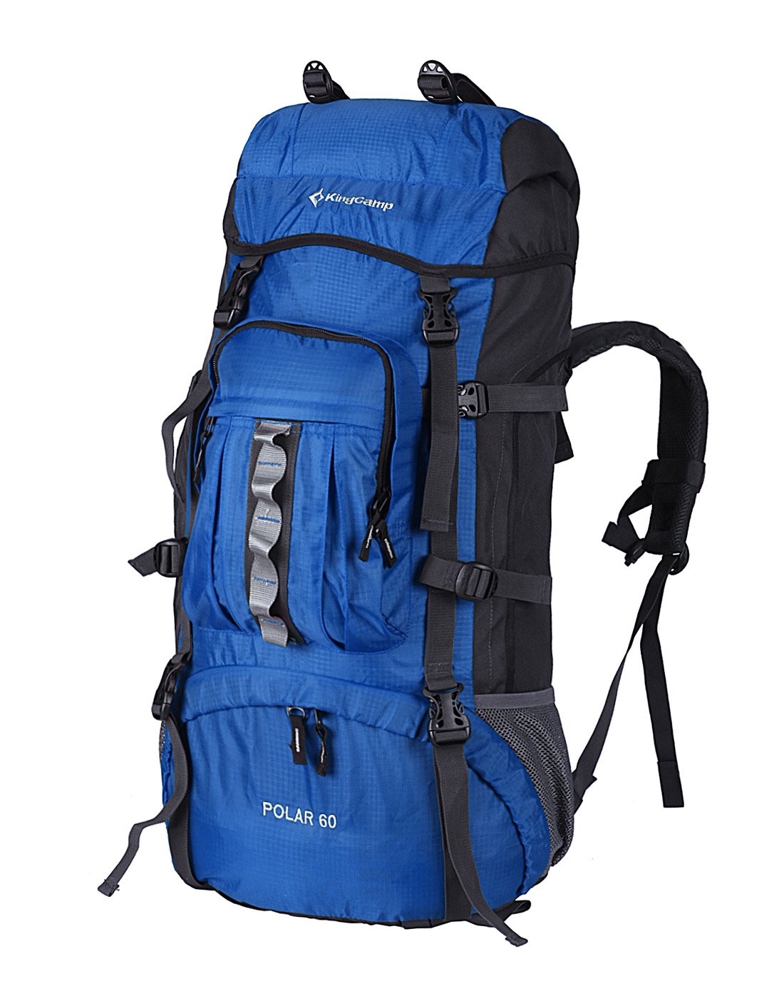 登山越野蓝色防泼水登山包60l