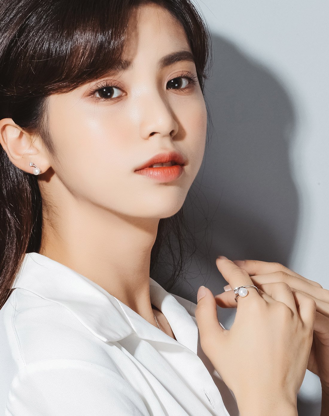 cena hoo 925银典雅大方珍珠开口戒指精致首饰潮流时尚