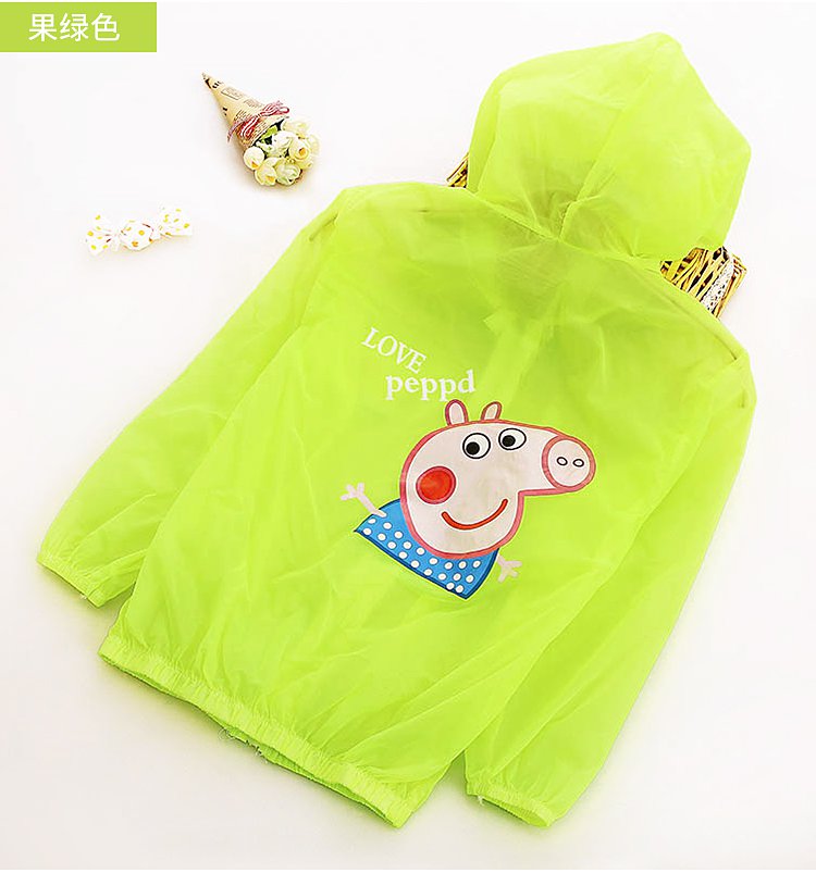 迈乔轻薄印花 可爱卡通中性款儿童防晒服