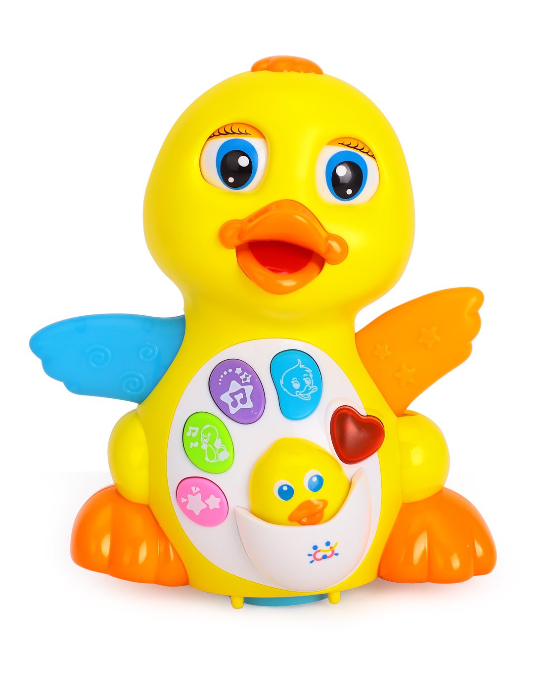 汇乐摇摆大黄鸭子音乐电动万向动物玩具