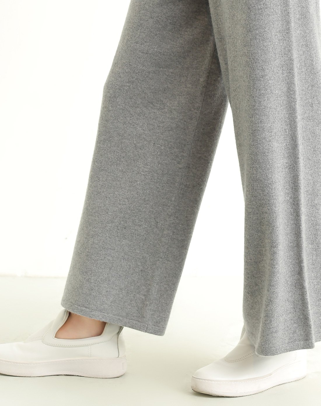 双插袋长裤女士毛裤针织羊毛裤100%纯山羊绒裤打底裤阔腿裤休闲羊绒裤